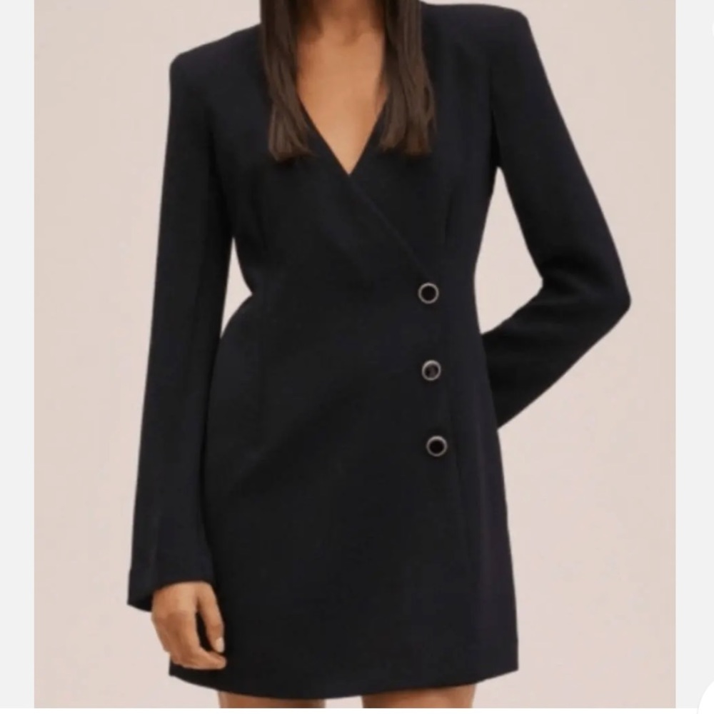 NWT Jason Wu Long Sleeve Blazer Dress, Black, size Medium